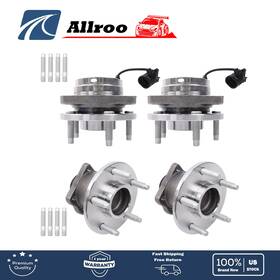 Alu3929955 Allroo 4pcs Front And Rear Wheel Hub Bearings Kit For Chevy Malibu Saturn Aura G6 With Abs