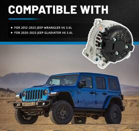 Aumzong 421000-7211 High Output Alternator 2012-2023 Jeep Wrangler And Gladiator 3.6l 12 Volt 160 Amp