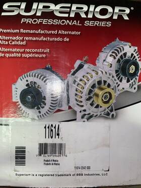 11614 Bbb Industries Alternator Reman