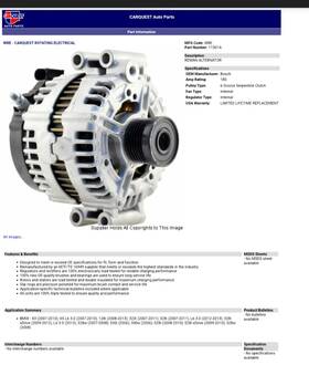 11301a Carquest Electrical - Alternator