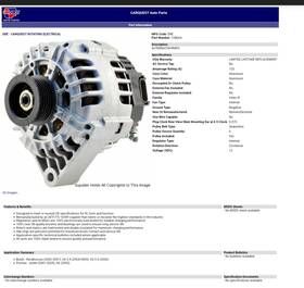 13866a Carquest Alternator Reman 125 Amp For 02-07 Buick Rendezvous Aztek 05 G6