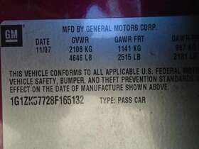 601.gm1j08 Chevrolet Malibunew 2008 Alternator