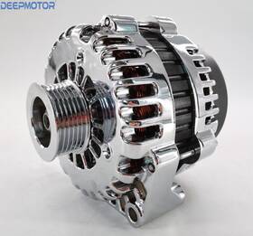 Dm-2024-ch Deepmotor Deep For Gm Ls Truck Ad244 220 Amp Chrome Alternator Serpentine Belt 4 Pin Connector