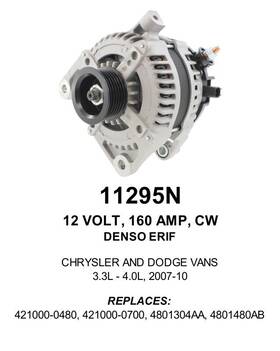 7b0903015a Epartsglobal 11295 Alternator Fits Chrysler Town And Country 2008-2010 11296