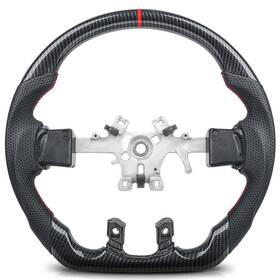 Ft21713-f Fitolizaa Steering Wheel For Dodge Ram 1500/2500/3500 2013-2018 Hydro Dip Carbon Fiber