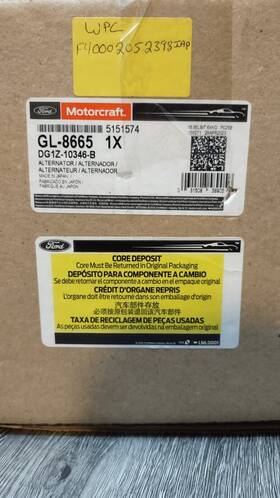 Gl8665 Ford Genuine Motorcraft Explorer/flex Alternator Brand New