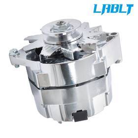 7127-se105c Lablt Om440757oc Fit For Chrome Bbc Sbc Chevy Gm 305 350 Alternator 1 Wire 110amp 12v