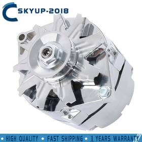 7127-se105c Labwork Su1420217ku Alternator 110amp Chrome 1 Wire Self Exciting For Bbc Sbc Chevy
