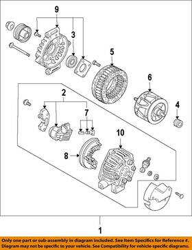 Cy0118300 Mazda Used Alternator Fits 2013 Cx-9 3.7 Grade A