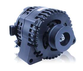 B13969240b Mechman Corvette 99-13 Black 240 Amp S-series Billet Alternator P/n