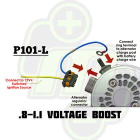 P101-l Mechman Voltage Boost Harness For Gm 4 Pin Regulators A 1 Volt Increase L