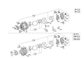 000-906-11-02-87 Mercedes-benz Genuine Remanufactured Three-phase Alternator