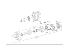 000-906-12-02-80 Mercedes-benz Genuine Remanufactured Three-phase Alternator