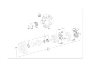000-906-22-00-64 Mercedes-benz Genuine Exchange Alternator