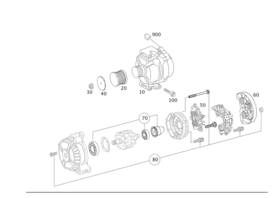 Mercedes-benz 000-906-27-22 Genuine Mercedes-benz Alternator