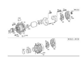 011-154-72-02-83 Mercedes-benz Genuine Remanufactured Alternator