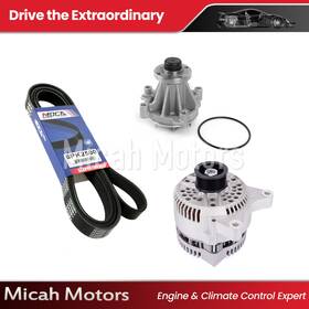 Micahan76wp62sp73 Micah Motors Alternator Water Pump With Belt For Ford E150 E250 Expedition 4.6l 5.4l M30 Hub