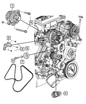 04801769ad Mopar Genuine Alternator