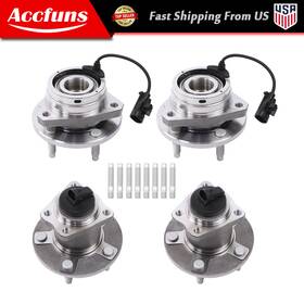 Afu4120f Munirater 4pcs Front Rear Wheel Hub Bearings Kit For Chevy Malibu Saturn Aura G6 With Abs