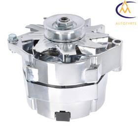 4113732 Nurniacl Alternator For Gm Bbc Sbc Chevy 110amp Street Rod 1 Wire 1975-1985 Chrome