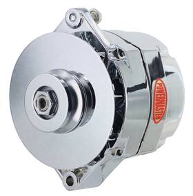 12si-style Powermaster 37293-344 Gm Alternator Chrome 150 Amp 1v Belt Pulley Inc