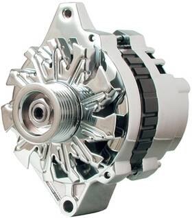 37803 Powermaster Chrome 140 Amp Small Delco Alternator