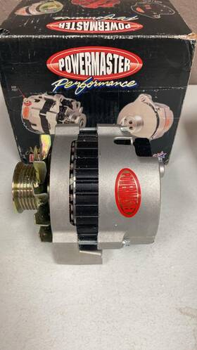 48242 Powermaster Gm Cs130d 5.31 Rear Post Alternator Natural 165 Amp Serpentine