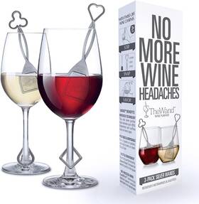 Vino48 Purewine To Your Health Silver Wand Filters Histamines And Sulfites - May 3 Pack
