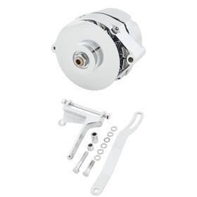 9100737 Speedway Motors King Chrome Gm One Wire 100 Amp Alternator With Bracket
