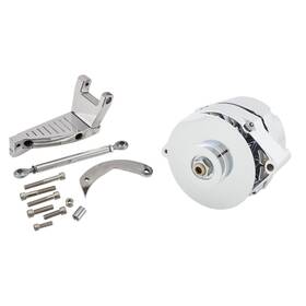 9100744 Speedway Motors King Chrome Gm One Wire Alternator 100 Amp Without Utboard Bracket