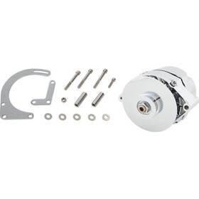 9100754 Speedway Motors King Chrome Gm One Wire Alternator 100 Amp With Bracket