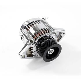 Es1015c Top Street Performance Chrome Denso Style 90 Amp Mini Race Alternator With Serpentine Pulley