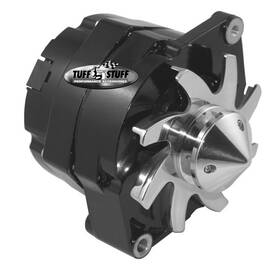 7139fbullblk Tuff Stuff Black 100a 1-wire Alternator Gm V-belt Pulley-silver Bullet