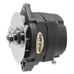7102bw Tuff Stuff Performance Gm Alternator 80 Amp Ext Reg Black With Chrome