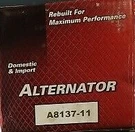 8137-11 Remanufactured Alternator. Fixed Price $60.00.
