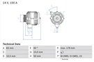 Bosch 986 041 550 Alternator For Mercedes-benz. Fixed Price $388.11.