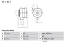 Bosch Alternator For Bmw E30 M3 E28 81-93 0986034110. Fixed Price $285.63.