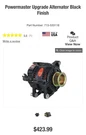 Powermaster 533118 Upgrade Alternator 170A Chrysler Dodge Jeep. Fixed Price $229.99.