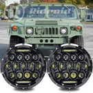 For Humvee M998 M923 M35A2 Truck 7'' Inch Led Headlights High-low Beam Drl. Fixed Price $45.99.