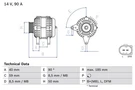 Alternator Bosch For Seat Alhambra 2.0 I 986 041 920. Fixed Price $287.85.