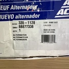 Acdelco 335-1128 Alternator. Fixed Price $107.99.
