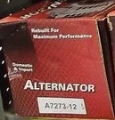 Alternator Bbb Industries 7273-12 Reman. Fixed Price $60.00.