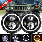 Pair 7" Led Headlights For Hummer Humvee M998 Lmtv Bmy M1045 M1078 M925 M35A2-2. Fixed Price $70.75.