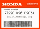 Honda Genuine Cowl Set, L. Rr. (TYPE4) (wl) (Y196) 77220-K26-B20ZA. Fixed Price $21.97.