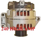 New 240 High Amp Alternator 2006 Hummer H3 3.5L # TG13S013, TG13S024. Fixed Price $269.00.