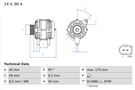 Bosch 986 041 310 Alternator For Seat, Skoda, Vw. Fixed Price $277.59.