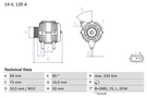 Alternator Bosch 0986041810. Fixed Price $276.19.