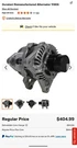 Duralast Remanufactured Alternator 11906 -new In Box. Fixed Price $300.00.