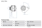 Bosch 986 080 560 Alternator Alfa Romeo, Fiat, Ford. Fixed Price $373.93.