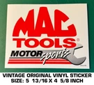Mac Tools Motorsports Vintage Original Vinyl Decal Sticker-automotive-american. Fixed Price $7.27.